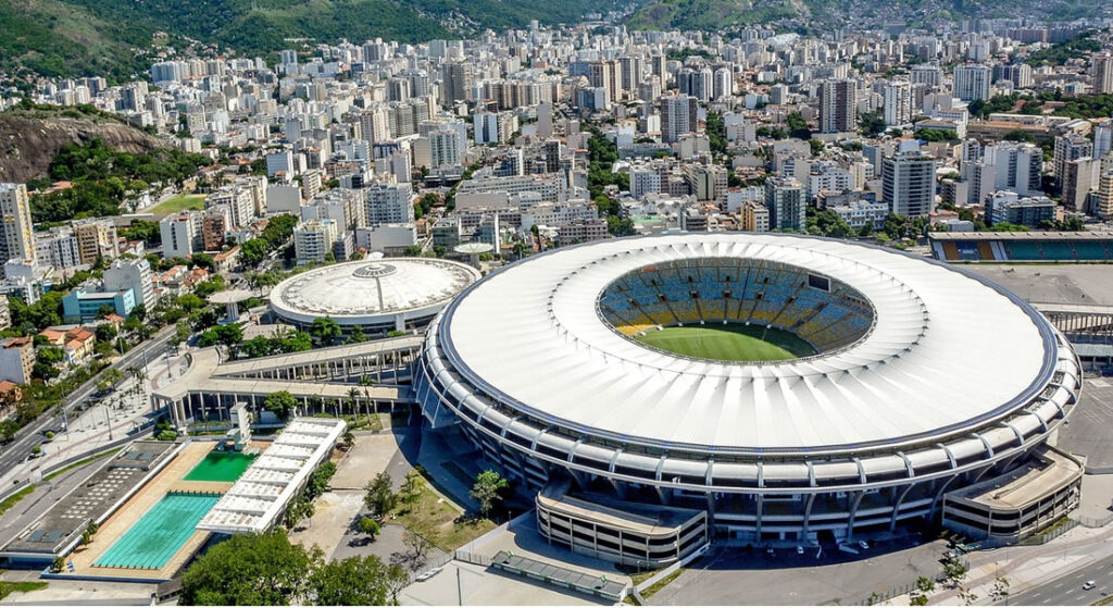 Estádio do Maracanã, RIo de Janeiro. Foto Aérea.