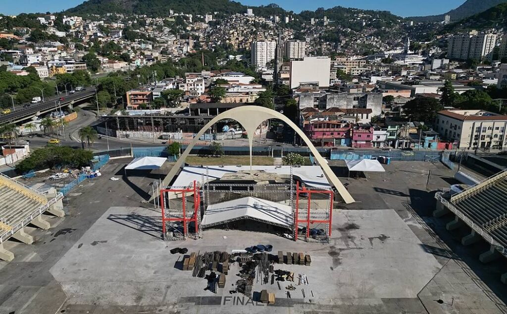 Foto dos Arcos do Sambódromo, Rio de Janeiro.