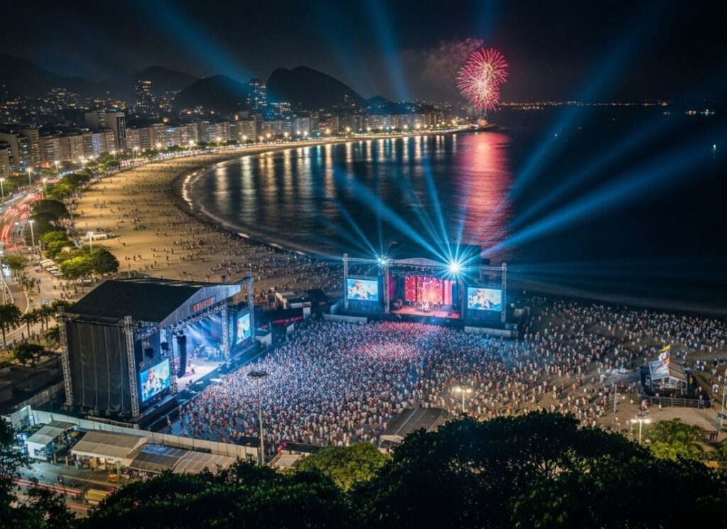 Queima de fogos em Rio de Janeiro