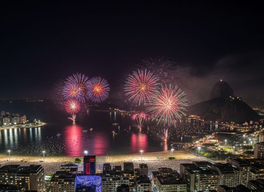 Queima de fogos em Rio de Janeiro