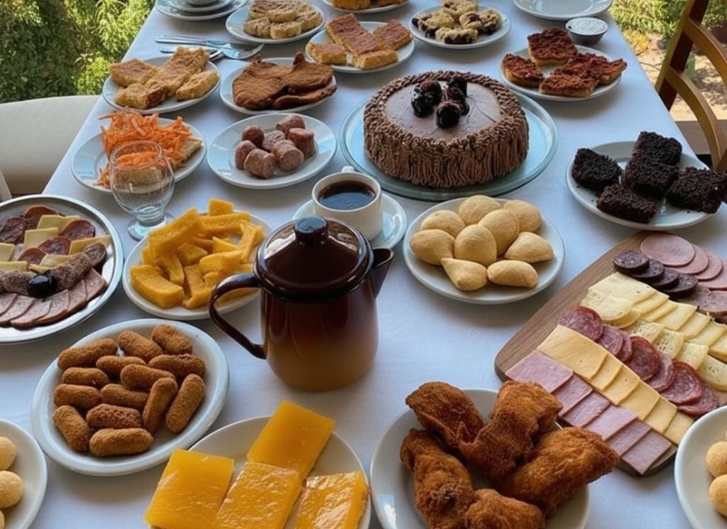 Mesa com Café Colonial 